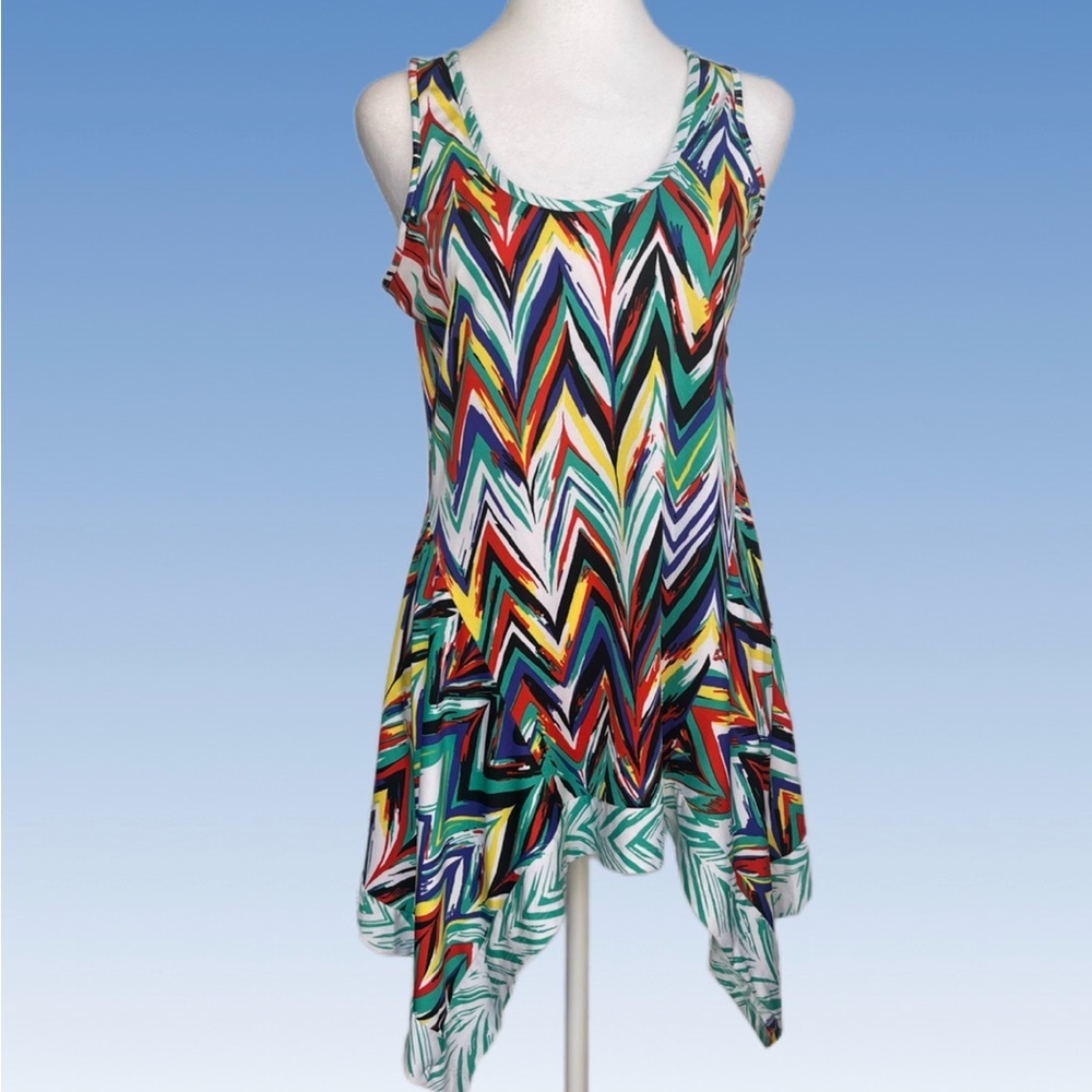 Beige by eci Multicolor Patterned dress size S